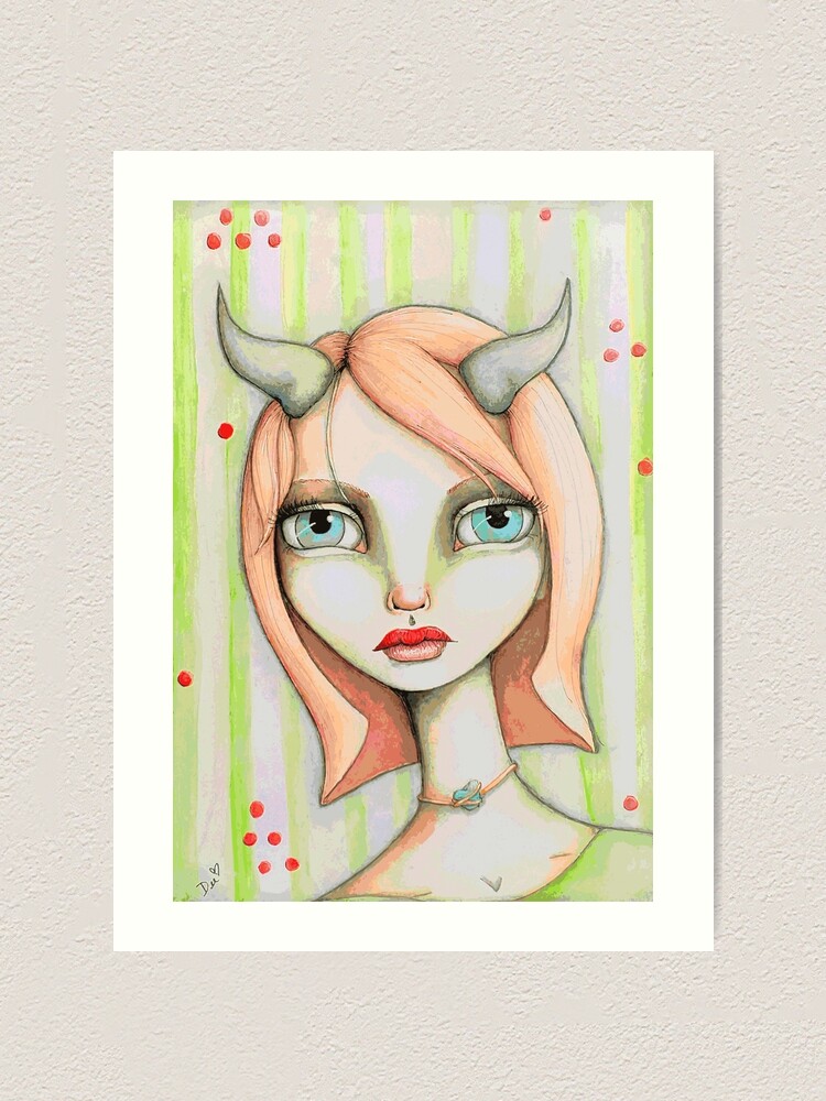 Alternate view of Peachy Faun Art Print