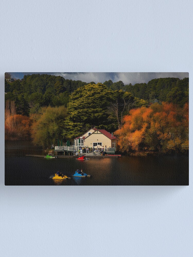 Alternate view of The Boat House Lake Daylesford Canvas Print