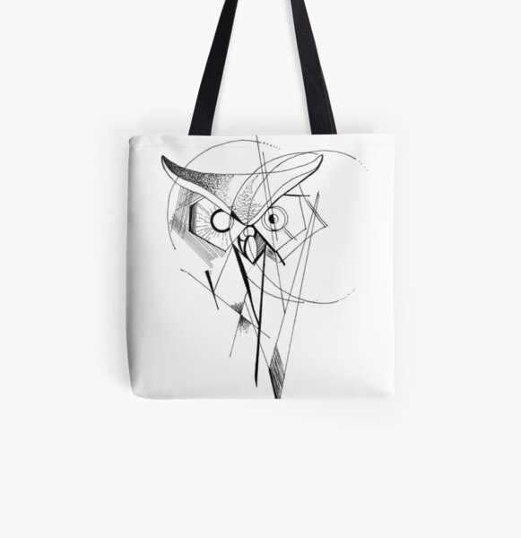 Geometric Owl All Over Print Tote Bag