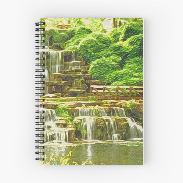 Item preview, Backyard Paradise | Landscaping Cascade Waterfall - Oil Painting Canvas designed and sold by Christopher Taylor.