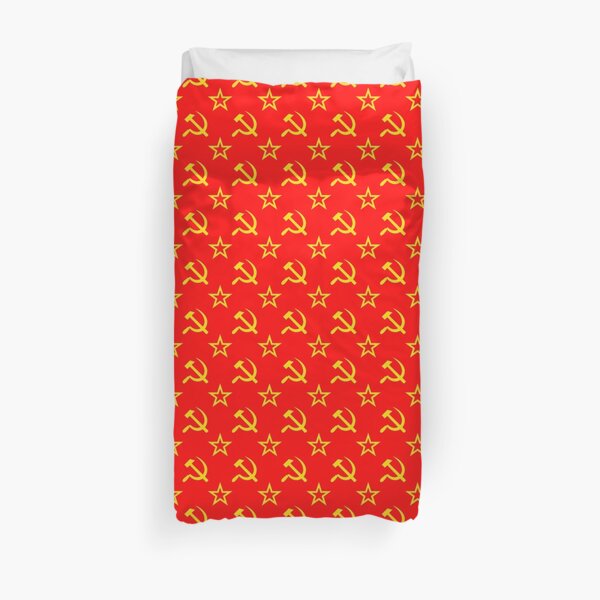 Communism - Soviet Union - Hammer Sickle Star Duvet Cover