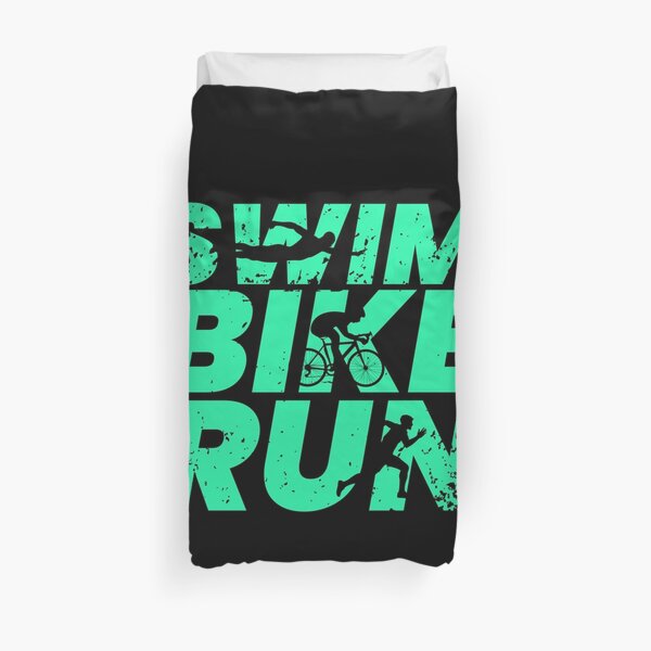 Triathlon triathlete sports gift Duvet Cover
