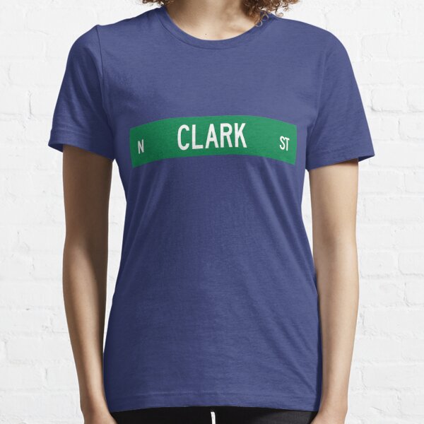Chicago Cubs Pinstripe Royal Scoop Women's T-Shirt - Clark Street Sports