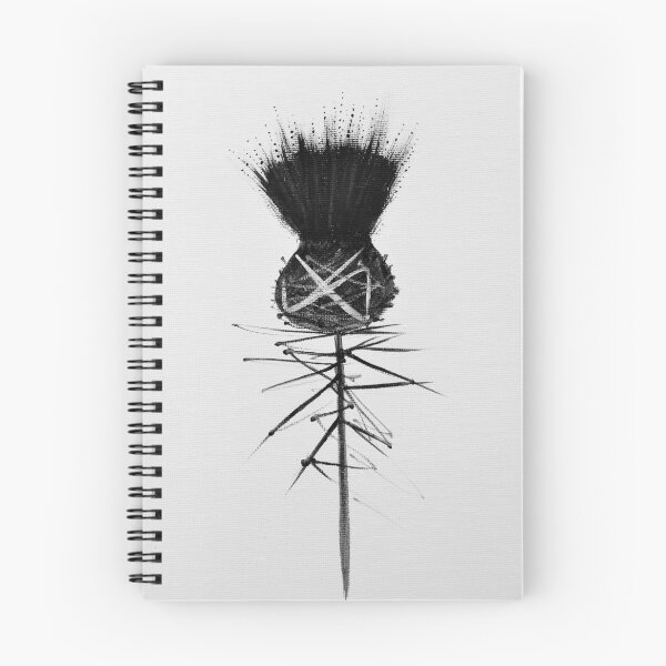 Item preview, Scottish Thistle, Black and white Contemporary style designed and sold by Amazingraceart.