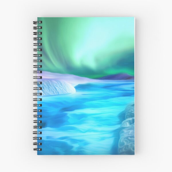 Item preview, The Aurora River | Northern Lights Aurora Borealis - Oil Painting designed and sold by Christopher Taylor.