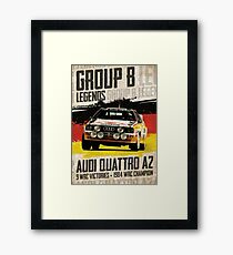 Gruppe B Legenden - Audi Quattro A2 Gerahmtes Wandbild