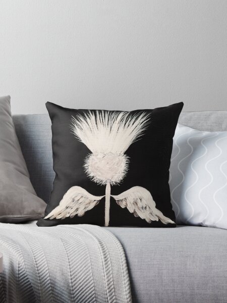 Item preview, Scottish thistle black and white contemporary style designed and sold by Amazingraceart.