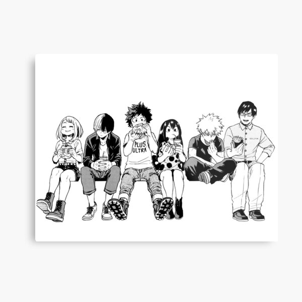 BW Squad Metal Print