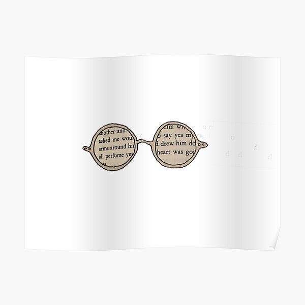 James Joyce Glasses Poster