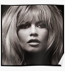 Brigitte Bardot's face up close poster Poster