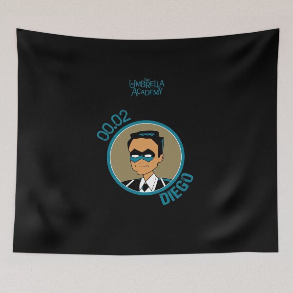 Item preview, UMBRELLA ACADEMY: DIEGO CARTOON (BLUE) designed and sold by FunGangStore.