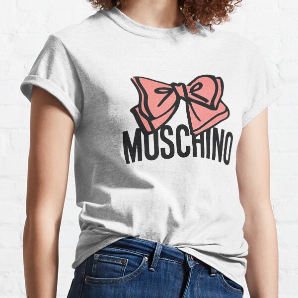 Cinta rosa moschino Camiseta clásica