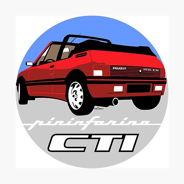 Item preview, Peugeot 205 CTI red designed and sold by car2oonz.