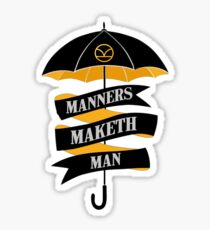 Manners Maketh Man Sticker