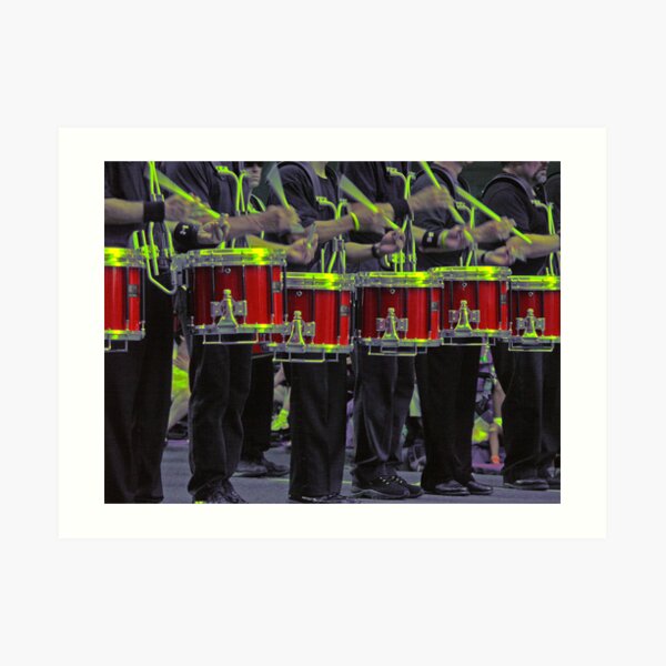 Drummers a-drummin' Art Print
