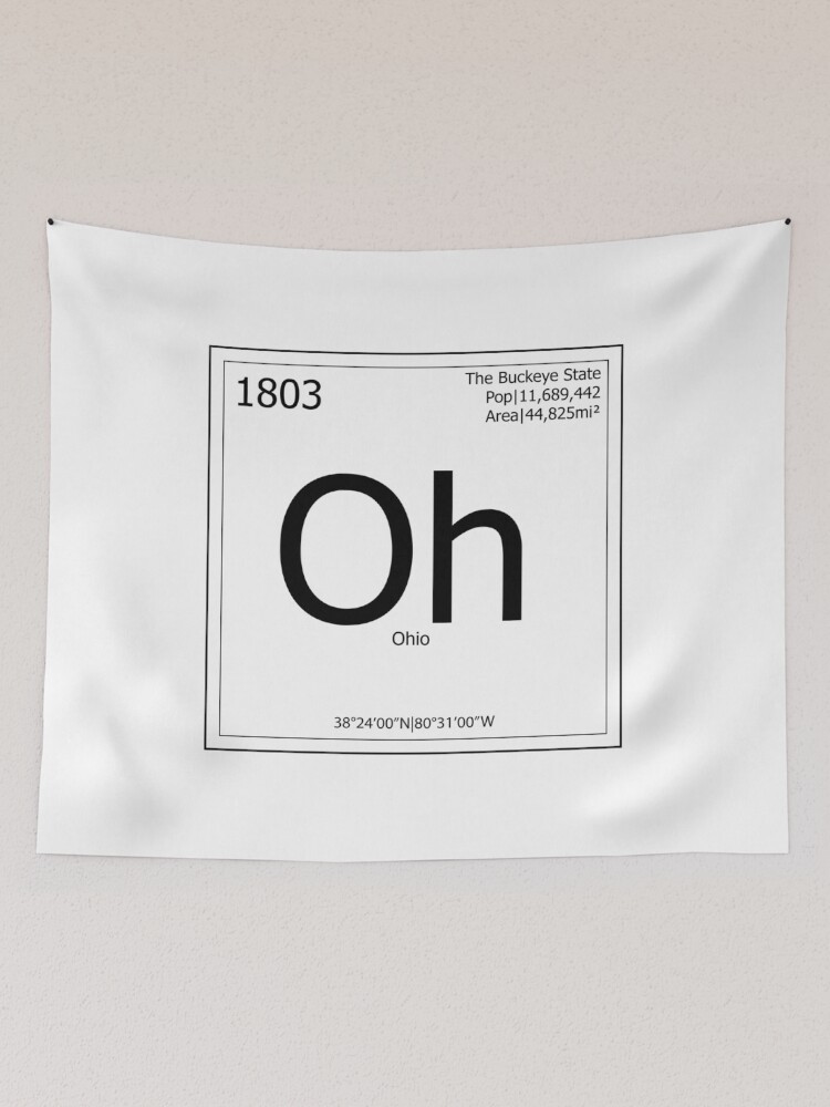 Thumbnail 2 of 3, Tapestry, Ohio Periodic Table Sign designed and sold by afmo13.