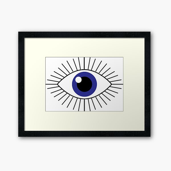 Copy of Evil Eye protection and good luck: Shades of Blue Framed Art Print
