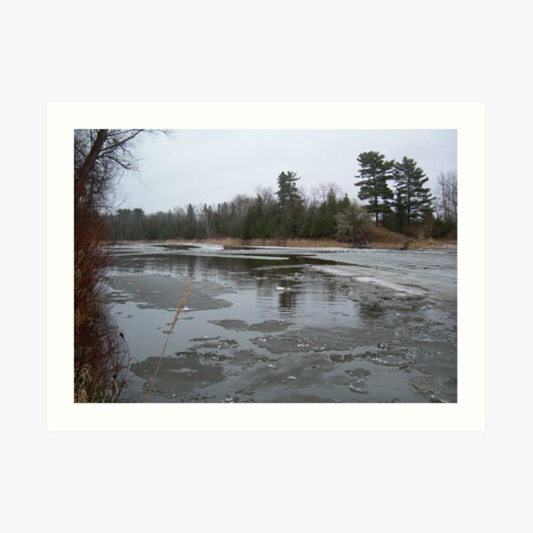 Mississippi river ice flow Art Print