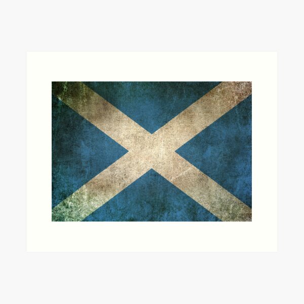 Item preview, Old and Worn Distressed Vintage Flag of Scotland designed and sold by JeffBartels.
