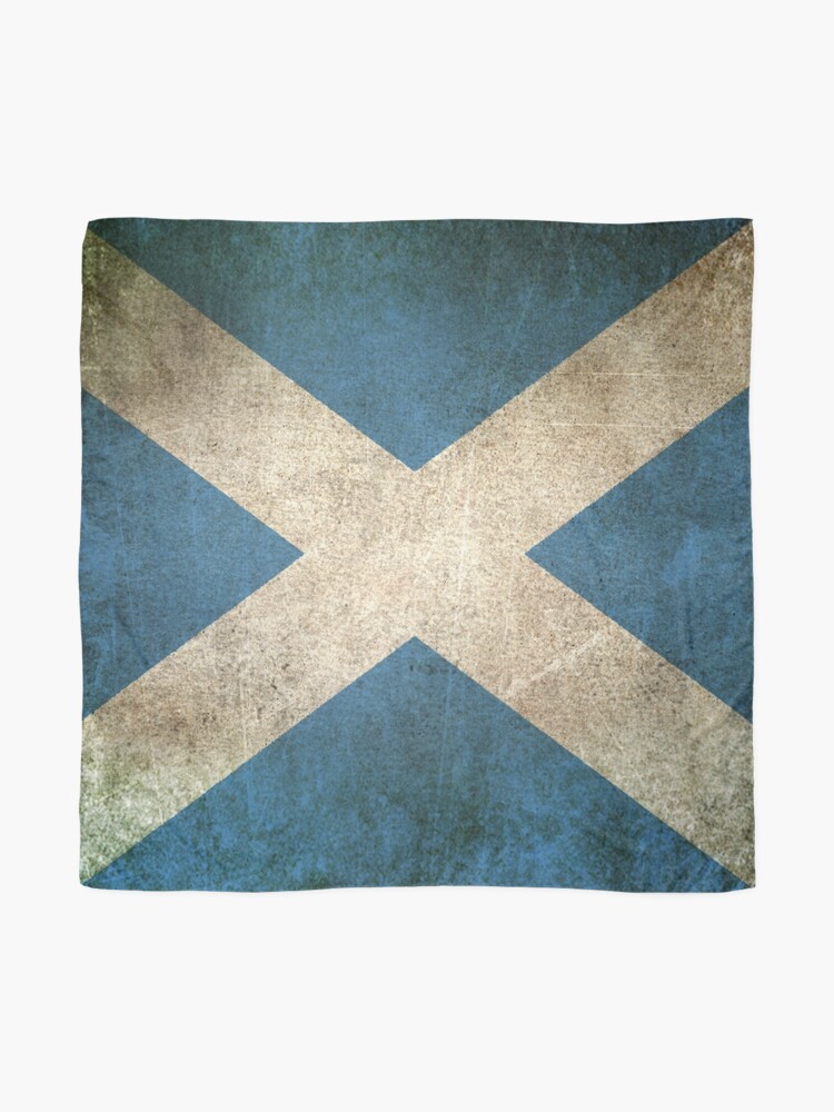 Alternate view of Old and Worn Distressed Vintage Flag of Scotland Scarf