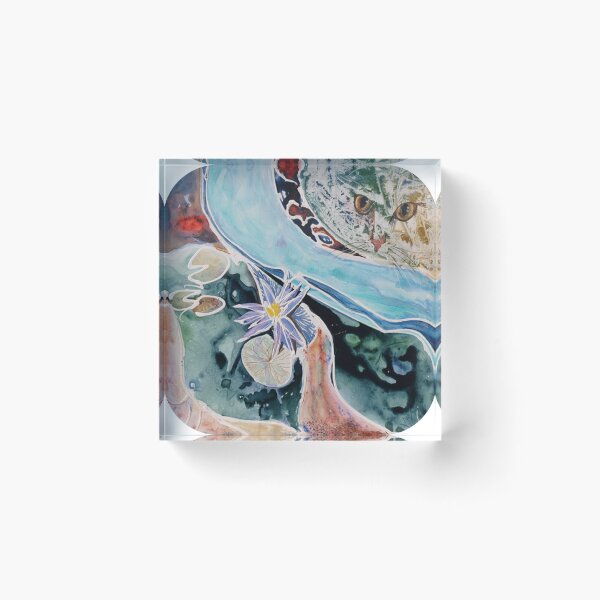 Item preview, The Cat & the fishpond designed and sold by Lyn Walker.