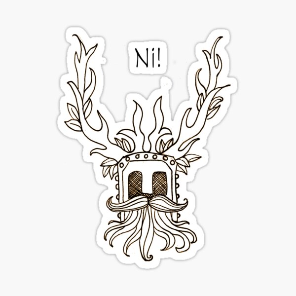 Holy Grail Knights who say Ni! Sticker