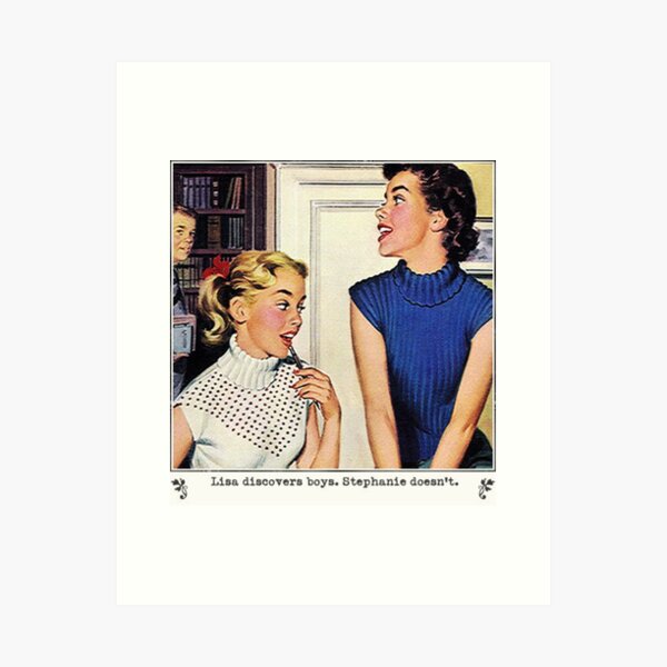 Vintage Lesbian Illustration Art Print