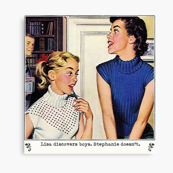Vintage Lesbian Illustration Canvas Print
