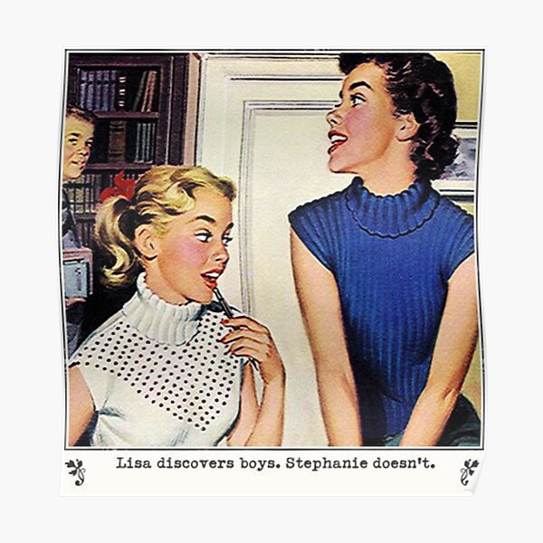 Vintage Lesbian Illustration Poster