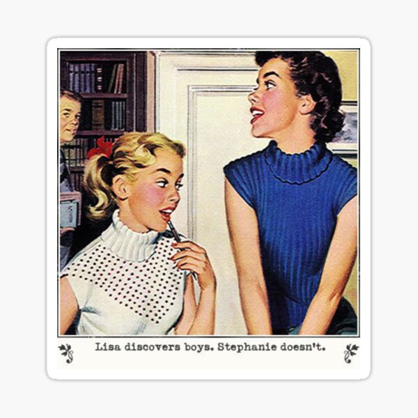 50s Vintage Lesbian Porn - Vintage Lesbian Stickers for Sale | Redbubble