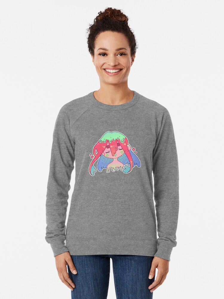 Alternate view of Green Slime - Anime Cartoon Art Lightweight Sweatshirt