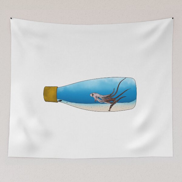 Item preview, A bit of ocean doing in small milk bottle gift idea for nature and animal friends designed and sold by elnino8.