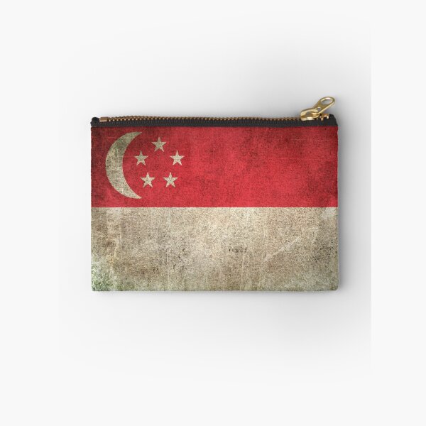 Item preview, Old and Worn Distressed Vintage Flag of Singapore designed and sold by JeffBartels.