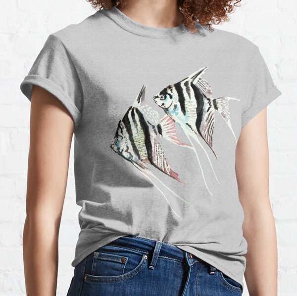 Pterophyllum altum Altum Angel fish, aquarel by Artemie Classic T-Shirt
