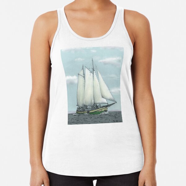Sailing clipper Kaat Mossel Racerback Tank Top