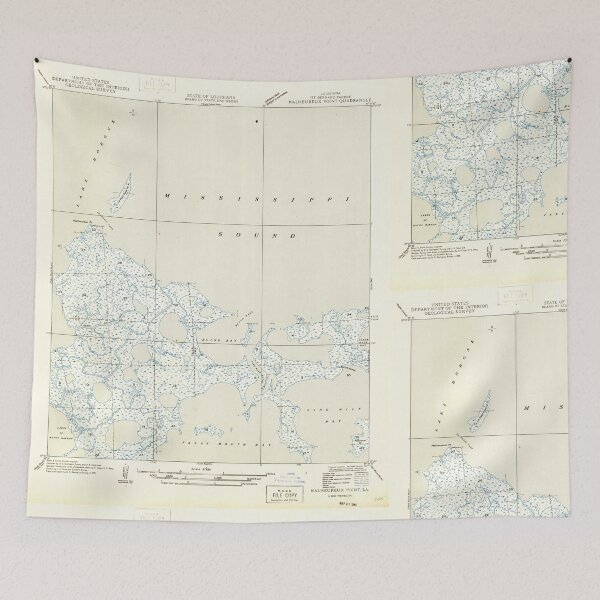 Item preview, USGS TOPO Map Louisiana LA Malheureux Point 333946 1946 31680 designed and sold by WetdryvacRB01.