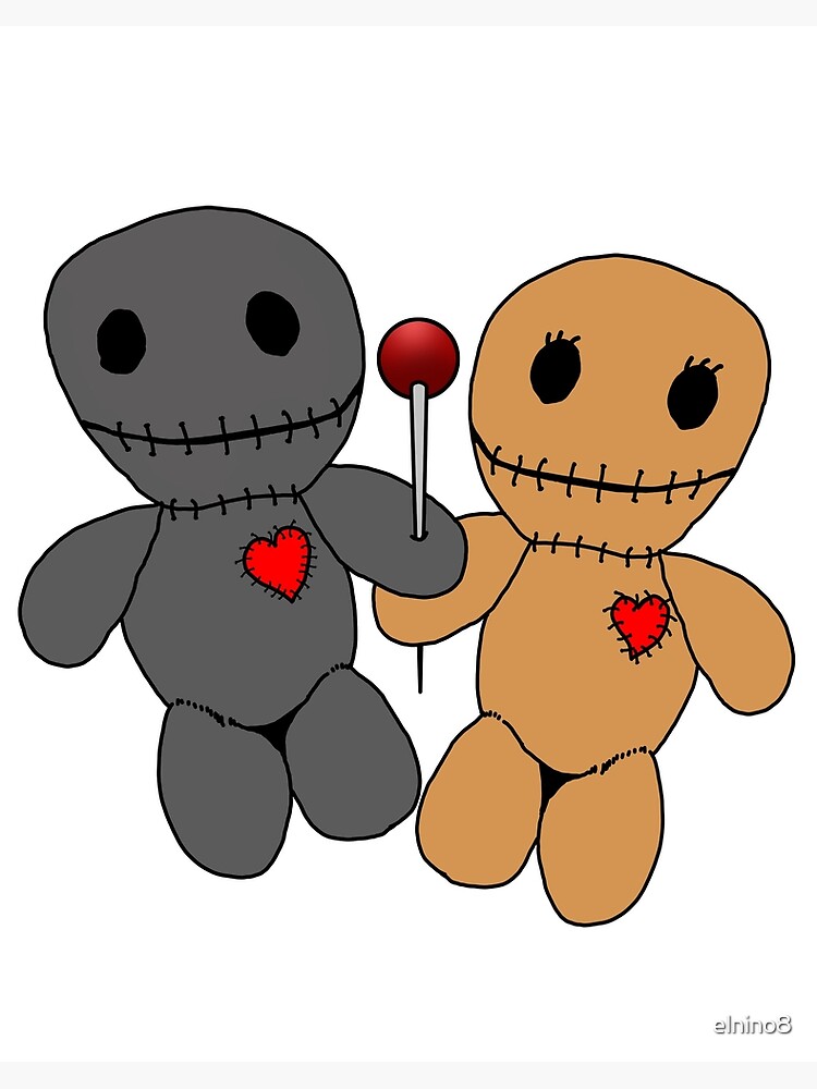 Voodoo dolls couples gift idea for dolls & loved-up couples Art Board  Print for Sale by elnino8