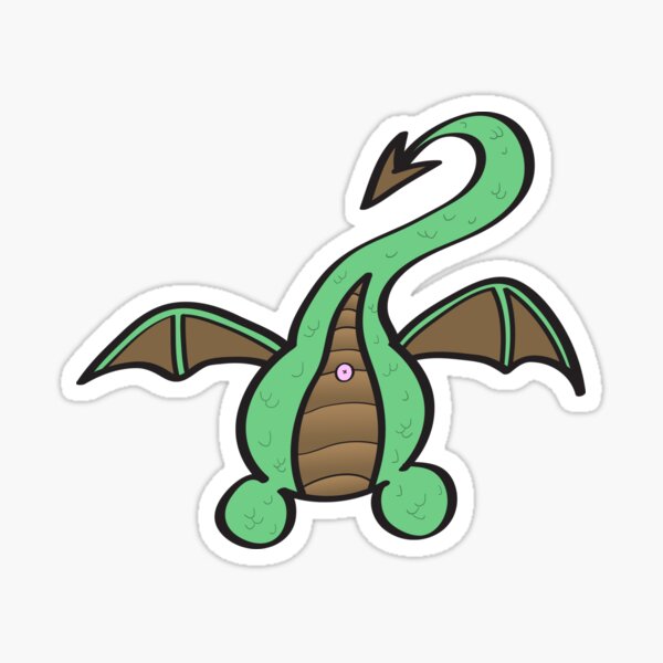 Dragon Butts Greenbrown Sticker By Xilarae Redbubble 3650