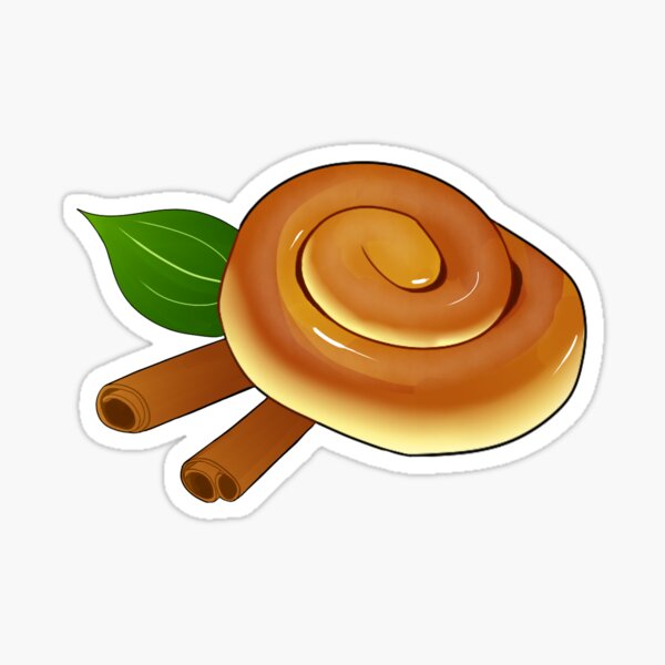 Cinnamon Bun / Cinnamon Roll with Icing Sticker