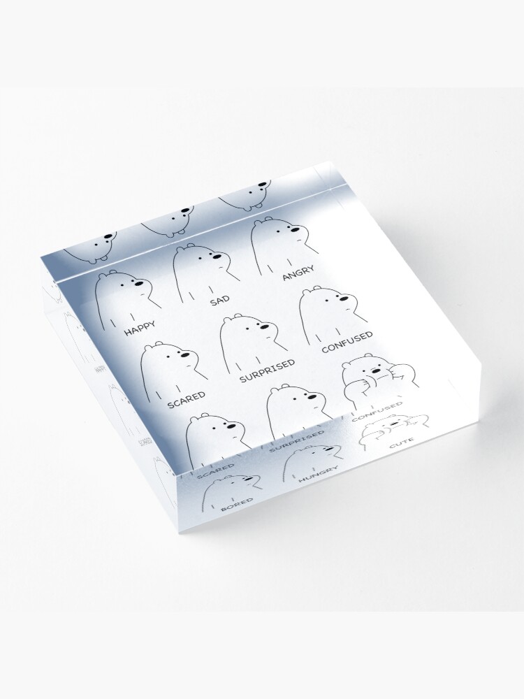 Alternate view of Ice Bear Moods Acrylic Block