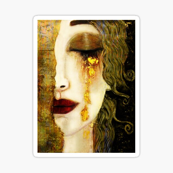 inspirado en la pintura de Anne Marie Zimmerman al estilo de Gustav Klimt. Probablemente no haya escuchado el nombre de la artista francesa moderna Anne Marie Zilberman Pegatina