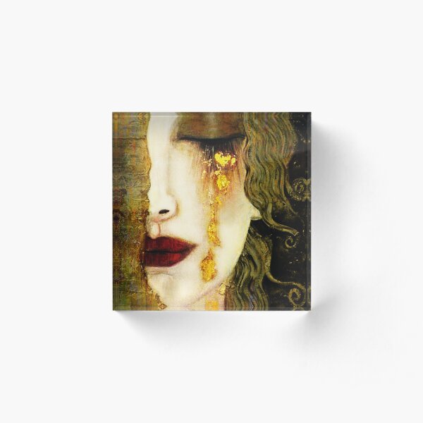 Golden Tears Freya’s Tears of Gold Anne Marie Zimmerman (School of Klimt) Acrylic Block