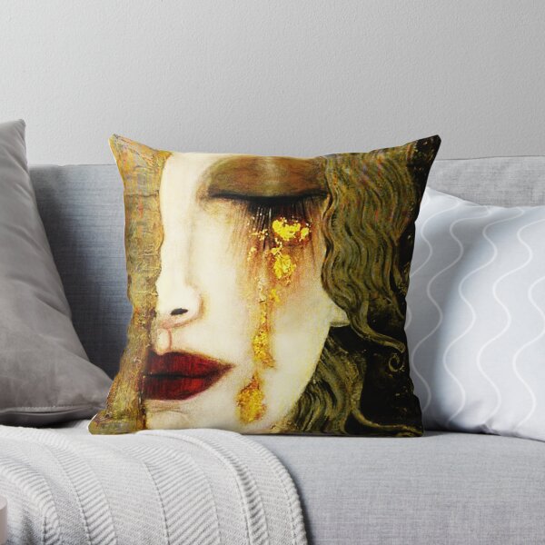 inspiriert von Anne Marie Zimmermans Gemälde im Stil von Gustav Klimt. Sie haben den Namen der modernen französischen Künstlerin Anne Marie Zilberman wahrscheinlich noch nicht gehört Dekokissen