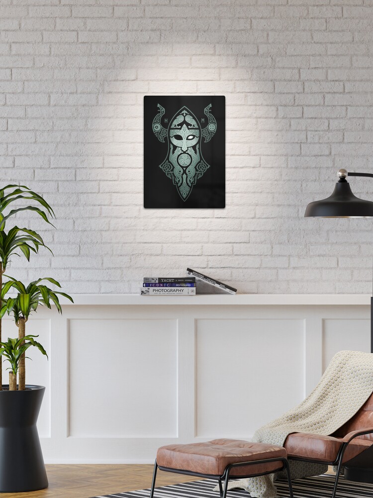 Thumbnail 1 of 4, Metal Print, ODIN.GODMASK. designed and sold by RAIDHO.