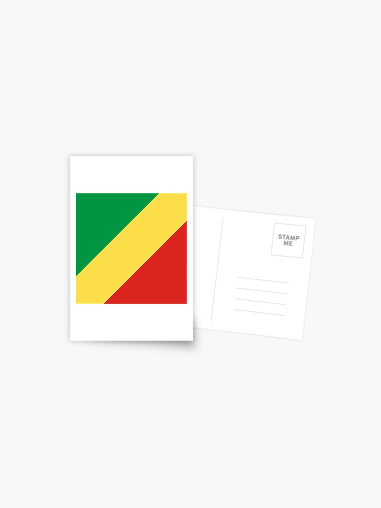 The Congo Brazzaville Flag Postcard By Tawerart Redbubble