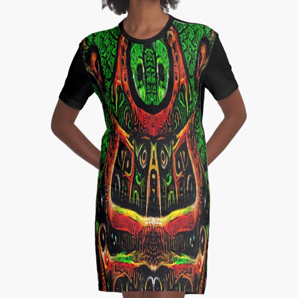 ABSTRACT ARTWORK - THRONE OF THE OWLS - CREEPY DYSTOPIAN ARTWORK TO FREAK OUT YOUR FLATMATE BY JANE HOLLOWAY Graphic T-Shirt Dress