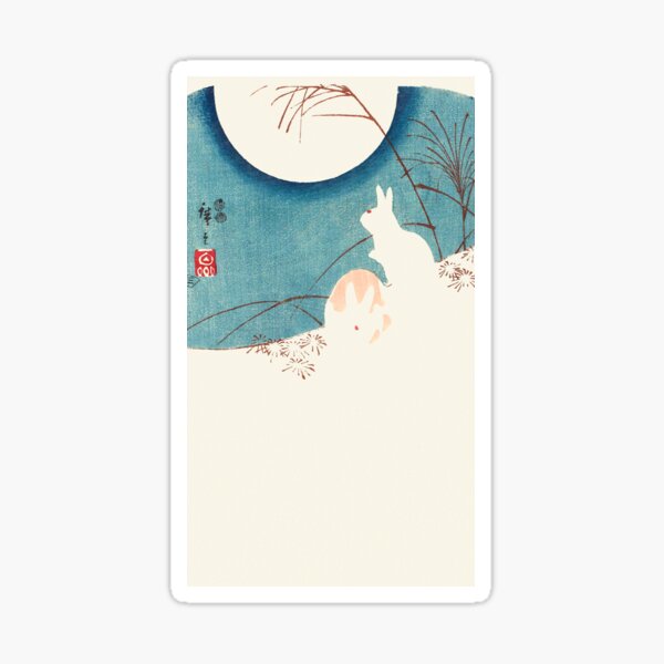 Item preview, Hiroshige: Rabbits and the Moon designed and sold by topower.