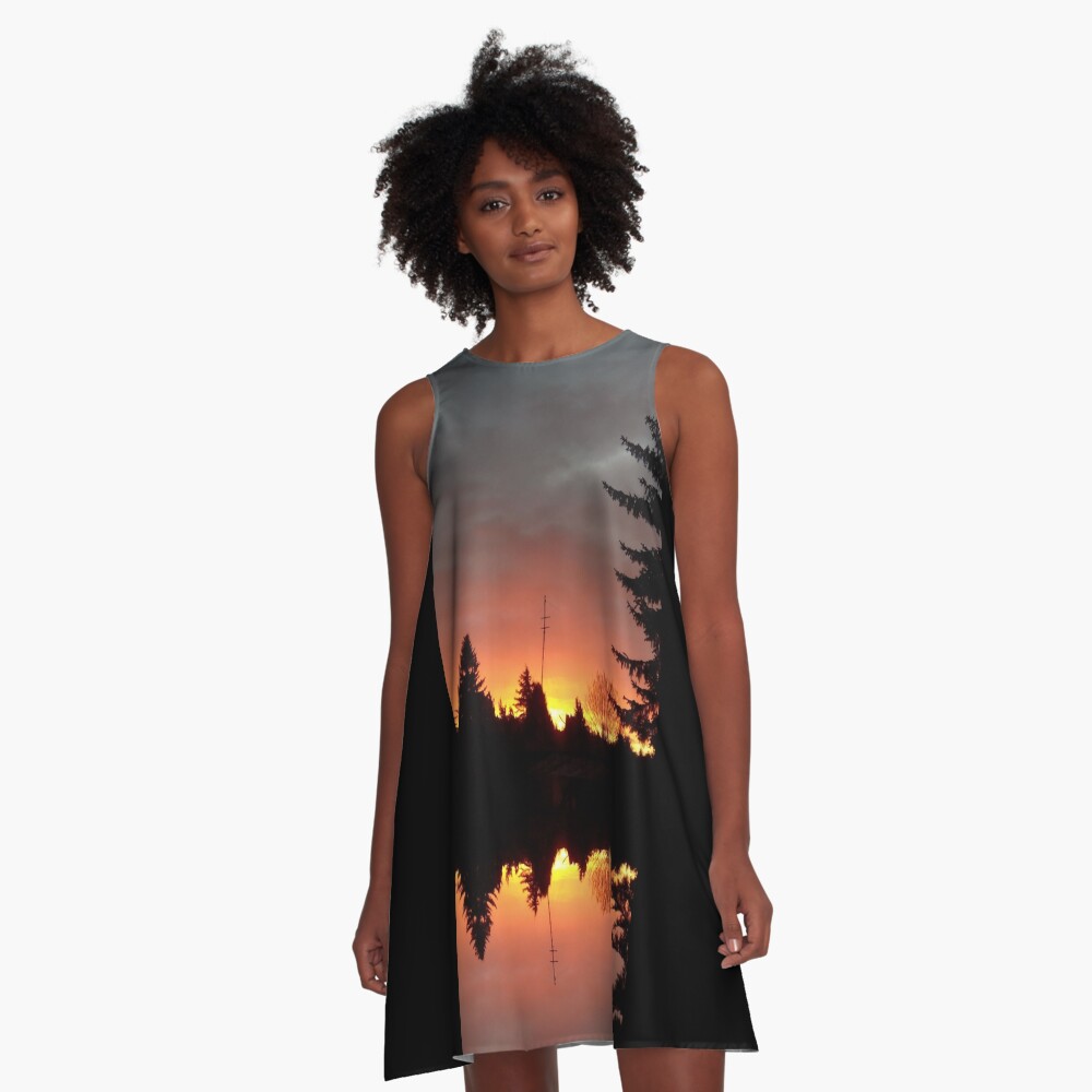 Morgenrotdrama Small A-Linien Kleid