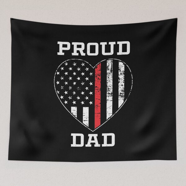 Item preview, Thin Red Line Proud Firefighter Dad designed and sold by teesaurus.