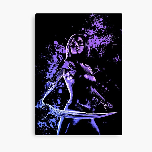 Fight Angel Purple 1 Canvas Print